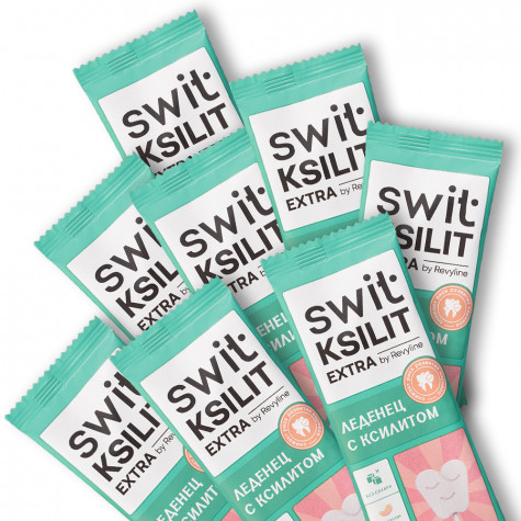 Леденцы на палочке Swit by Revyline Ksilit Extra Персик, 8 шт.
